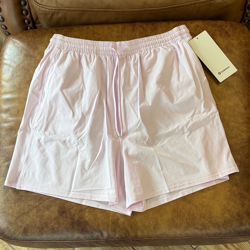 NWT Lululemon Pace Rival High-Rise Short 5" Sz 8 Pink Organza Pastel Pale Spring